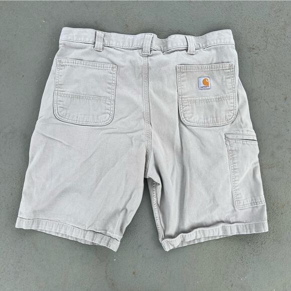 Carhartt Rugged Flex Rigby Relaxed Fit Shorts Gray Tan Sz 40 - Picture 2 of 4